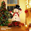 imageOutvita Outdoor Christmas Decorations 4ft Electric Snowman with Motor ampamp 120 LED Lights Lighted White Foldable Popup Snowman for Xmas Indoor and Outdoor Lawn Garden Yard Holiday DecorMotorized Snowman
