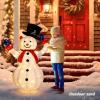 imageOutvita Outdoor Christmas Decorations 4ft Electric Snowman with Motor ampamp 120 LED Lights Lighted White Foldable Popup Snowman for Xmas Indoor and Outdoor Lawn Garden Yard Holiday DecorMotorized Snowman