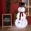 imageOutvita Outdoor Christmas Decorations 4ft Electric Snowman with Motor ampamp 120 LED Lights Lighted White Foldable Popup Snowman for Xmas Indoor and Outdoor Lawn Garden Yard Holiday DecorSnowman with Colorful lights