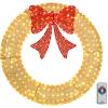 imageOutvita 36in Prelit Outdoor Christmas Wreath Decoration 225 LED MultiColor Lights Lighted Metal Wreath with Bow with Remote Control Timer for Indoor Outdoor Holiday PartyGreenRedGoldRed