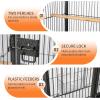 imageOutvita Bird Cage 53quot Large Metal Flight Bird Cage with Rolling Stand ampamp Storage Shelf for Parrots Lovebird Cockatiel Parakeets PigeonBlack