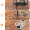 imageOutvita Bird Cage 53quot Large Metal Flight Bird Cage with Rolling Stand ampamp Storage Shelf for Parrots Lovebird Cockatiel Parakeets PigeonBlack