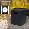 imageOutvita Outdoor Propane Tank Cover Table 16in Propane Tank Storage Box with Carry Handle PowderCoated Steel Multi  Use as Side Table for Patio Garden ampamp Living Room 16  16  198inch BlackBlackFlip Cover Style