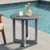 imageOutvita Outdoor Round Side Table 18quot Weather Resistant Small Metal End Table with X Legs for Patio Balcony Lawn Garden Poolside Living Room1pc