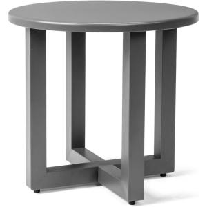 imageOutvita Outdoor Round Side Table 18quot Weather Resistant Small Metal End Table with X Legs for Patio Balcony Lawn Garden Poolside Living Room1pc