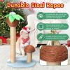 imageOutvita 257 in Coconut Palm Tree Cat Scratching Post Cute Cat Scratcher with Sisal Posts Dangling Balls for Indoor Cats