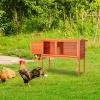 imageOutvita Rabbit Hutch 36quot Single Deck Waterproof Wooden Chicken Coop Wire Hen Quail House Indoor Outdoor UseBunny Cage Small Pet Animal Poultry Cage WoodWood