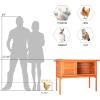 imageOutvita Rabbit Hutch 36quot Single Deck Waterproof Wooden Chicken Coop Wire Hen Quail House Indoor Outdoor UseBunny Cage Small Pet Animal Poultry Cage WoodWood