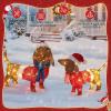 imageOutvita 2pcs Lighted Christmas Decorations OutdoorIndoor 3D Dachshund with Xmas Hat and 115 Warm White LED Lights Sausage Dog Christmas Decor for Home Yard Garden Holiday Party