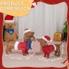 imageOutvita 2pcs Lighted Christmas Decorations OutdoorIndoor 3D Dachshund with Xmas Hat and 115 Warm White LED Lights Sausage Dog Christmas Decor for Home Yard Garden Holiday Party