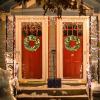imageOutvita 36in Christmas Wreath Prelit Battery Powered Lighted Artificial Xmas Wreath with 80 Warm Lights and 270 PVC Tips and 18 DIY Ornaments for Front Door Gate Wall Xmas Party DecorationsGreen