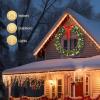 imageOutvita 36in Christmas Wreath Prelit Battery Powered Lighted Artificial Xmas Wreath with 80 Warm Lights and 270 PVC Tips and 18 DIY Ornaments for Front Door Gate Wall Xmas Party DecorationsGreen