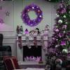 imageOutvita 36in Christmas Wreath Prelit Battery Powered Lighted Artificial Xmas Wreath with 80 Warm Lights and 270 PVC Tips and 18 DIY Ornaments for Front Door Gate Wall Xmas Party DecorationsPurple