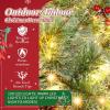 imageOutvita 36in Christmas Wreath Prelit Battery Powered Lighted Artificial Xmas Wreath with 80 Warm Lights and 270 PVC Tips and 18 DIY Ornaments for Front Door Gate Wall Xmas Party DecorationsGreen