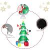 imageOutvita Christmas Inflatables Motorcycle 75 Ft Xmas Inflatable Decoration Santa Riding Motorcycle with A Christmas Tree Outdoor Blow Up Decor for Yard Lawn GardenChristmas Tree with Gift