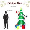 imageOutvita Christmas Inflatables Motorcycle 75 Ft Xmas Inflatable Decoration Santa Riding Motorcycle with A Christmas Tree Outdoor Blow Up Decor for Yard Lawn GardenChristmas Tree with Gift