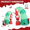 imageOutvita Christmas Inflatables Motorcycle 75 Ft Xmas Inflatable Decoration Santa Riding Motorcycle with A Christmas Tree Outdoor Blow Up Decor for Yard Lawn Gardenwith Gnome