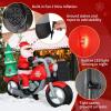 imageOutvita Christmas Inflatables Motorcycle 75 Ft Xmas Inflatable Decoration Santa Riding Motorcycle with A Christmas Tree Outdoor Blow Up Decor for Yard Lawn GardenSanta Riding Motor Carrying a Tree