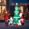 imageOutvita Christmas Inflatables Motorcycle 75 Ft Xmas Inflatable Decoration Santa Riding Motorcycle with A Christmas Tree Outdoor Blow Up Decor for Yard Lawn GardenChristmas Tree with Santa
