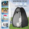imageOutvita Pop Up Shower Tent Instant Privacy Dressing Changing ampamp Toilet Tent 74 Portable Outdoor Shelter for Camping Hiking Fishing Picnic Beach with Carry Bag PinkBlack