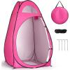 imageOutvita Pop Up Shower Tent Instant Privacy Dressing Changing ampamp Toilet Tent 74 Portable Outdoor Shelter for Camping Hiking Fishing Picnic Beach with Carry Bag PinkPink