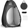imageOutvita Pop Up Shower Tent Instant Privacy Dressing Changing ampamp Toilet Tent 74 Portable Outdoor Shelter for Camping Hiking Fishing Picnic Beach with Carry Bag PinkBlack