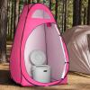 imageOutvita Pop Up Shower Tent Instant Privacy Dressing Changing ampamp Toilet Tent 74 Portable Outdoor Shelter for Camping Hiking Fishing Picnic Beach with Carry Bag PinkPink
