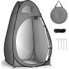 imageOutvita Pop Up Shower Tent Instant Privacy Dressing Changing ampamp Toilet Tent 74 Portable Outdoor Shelter for Camping Hiking Fishing Picnic Beach with Carry Bag PinkGray