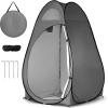 imageOutvita Pop Up Shower Tent Instant Privacy Dressing Changing ampamp Toilet Tent 74 Portable Outdoor Shelter for Camping Hiking Fishing Picnic Beach with Carry Bag PinkGray