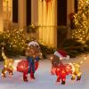 imageOutvita 2pcs Lighted Christmas Decorations OutdoorIndoor 3D Dachshund with Xmas Hat and 115 Warm White LED Lights Sausage Dog Christmas Decor for Home Yard Garden Holiday Party