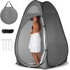 imageOutvita Pop Up Shower Tent Instant Privacy Dressing Changing ampamp Toilet Tent 74 Portable Outdoor Shelter for Camping Hiking Fishing Picnic Beach with Carry Bag PinkGray