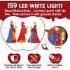 imageOutvita Set of 3 Lighted Three Kings with Gifts Christmas Decorations Prelit 2D Holiday Decor with 80 Warm White LED Lights for Xmas Outdoor Indoor Decor Lighted Holiday Displays