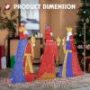 imageOutvita Set of 3 Lighted Three Kings with Gifts Christmas Decorations Prelit 2D Holiday Decor with 80 Warm White LED Lights for Xmas Outdoor Indoor Decor Lighted Holiday Displays
