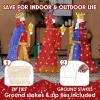 imageOutvita Set of 3 Lighted Three Kings with Gifts Christmas Decorations Prelit 2D Holiday Decor with 80 Warm White LED Lights for Xmas Outdoor Indoor Decor Lighted Holiday Displays