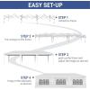 imageOutvita 10x30ft Ez Pop Up Canopy Portable Instant Canopy Tent with 8 SideWalls for Outdoor Events Party Wedding BirthdayGraduationDark Gray 10x30ft10x30white