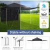 imageOutvita 10x30ft Ez Pop Up Canopy Portable Instant Canopy Tent with 8 SideWalls for Outdoor Events Party Wedding BirthdayGraduationDark Gray 10x30ft10x10gray2pcs walls