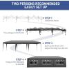imageOutvita 10x30ft Ez Pop Up Canopy Portable Instant Canopy Tent with 8 SideWalls for Outdoor Events Party Wedding BirthdayGraduationDark Gray 10x30ft10x30gray