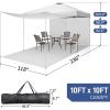 imageOutvita 10x30ft Ez Pop Up Canopy Portable Instant Canopy Tent with 8 SideWalls for Outdoor Events Party Wedding BirthdayGraduationDark Gray 10x30ft10x10white2pcs walls