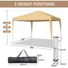 imageOutvita 10x30ft Ez Pop Up Canopy Portable Instant Canopy Tent with 8 SideWalls for Outdoor Events Party Wedding BirthdayGraduationDark Gray 10x30ft10x10yellow