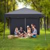 imageOutvita 10x30ft Ez Pop Up Canopy Portable Instant Canopy Tent with 8 SideWalls for Outdoor Events Party Wedding BirthdayGraduationDark Gray 10x30ft10x10gray