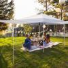 imageOutvita 10x30ft Ez Pop Up Canopy Portable Instant Canopy Tent with 8 SideWalls for Outdoor Events Party Wedding BirthdayGraduationDark Gray 10x30ft10x10white2pcs walls