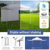 imageOutvita 10x30ft Ez Pop Up Canopy Portable Instant Canopy Tent with 8 SideWalls for Outdoor Events Party Wedding BirthdayGraduationDark Gray 10x30ft10x10white2pcs walls