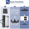 imageOutvita 10x30ft Ez Pop Up Canopy Portable Instant Canopy Tent with 8 SideWalls for Outdoor Events Party Wedding BirthdayGraduationDark Gray 10x30ft10x10gray2pcs walls