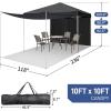 imageOutvita 10x30ft Ez Pop Up Canopy Portable Instant Canopy Tent with 8 SideWalls for Outdoor Events Party Wedding BirthdayGraduationDark Gray 10x30ft10x10gray2pcs walls