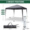 imageOutvita 10x30ft Ez Pop Up Canopy Portable Instant Canopy Tent with 8 SideWalls for Outdoor Events Party Wedding BirthdayGraduationDark Gray 10x30ft10x10gray