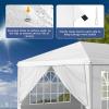 imageOutvita 10x30ft Ez Pop Up Canopy Portable Instant Canopy Tent with 8 SideWalls for Outdoor Events Party Wedding BirthdayGraduationDark Gray 10x30ft10x30white