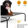 imageOutvita 43 Inch Elevated Dog Bed Outdoor Cooling Raised Pet Cot with Waterproof Textilene Mesh Washable Breathable Alloy Steel Frame Portable Chew Proof Indoor amp Outdoor GrayGray