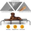 imageOutvita 43 Inch Elevated Dog Bed Outdoor Cooling Raised Pet Cot with Waterproof Textilene Mesh Washable Breathable Alloy Steel Frame Portable Chew Proof Indoor amp Outdoor GrayGray