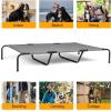 imageOutvita 43 Inch Elevated Dog Bed Outdoor Cooling Raised Pet Cot with Waterproof Textilene Mesh Washable Breathable Alloy Steel Frame Portable Chew Proof Indoor amp Outdoor GrayGray