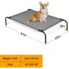 imageOutvita 43 Inch Elevated Dog Bed Outdoor Cooling Raised Pet Cot with Waterproof Textilene Mesh Washable Breathable Alloy Steel Frame Portable Chew Proof Indoor amp Outdoor GrayGray